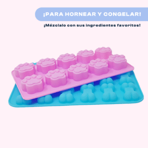 moldes, silicona, hornear, congelar, snacks, helados, perros, oliviia