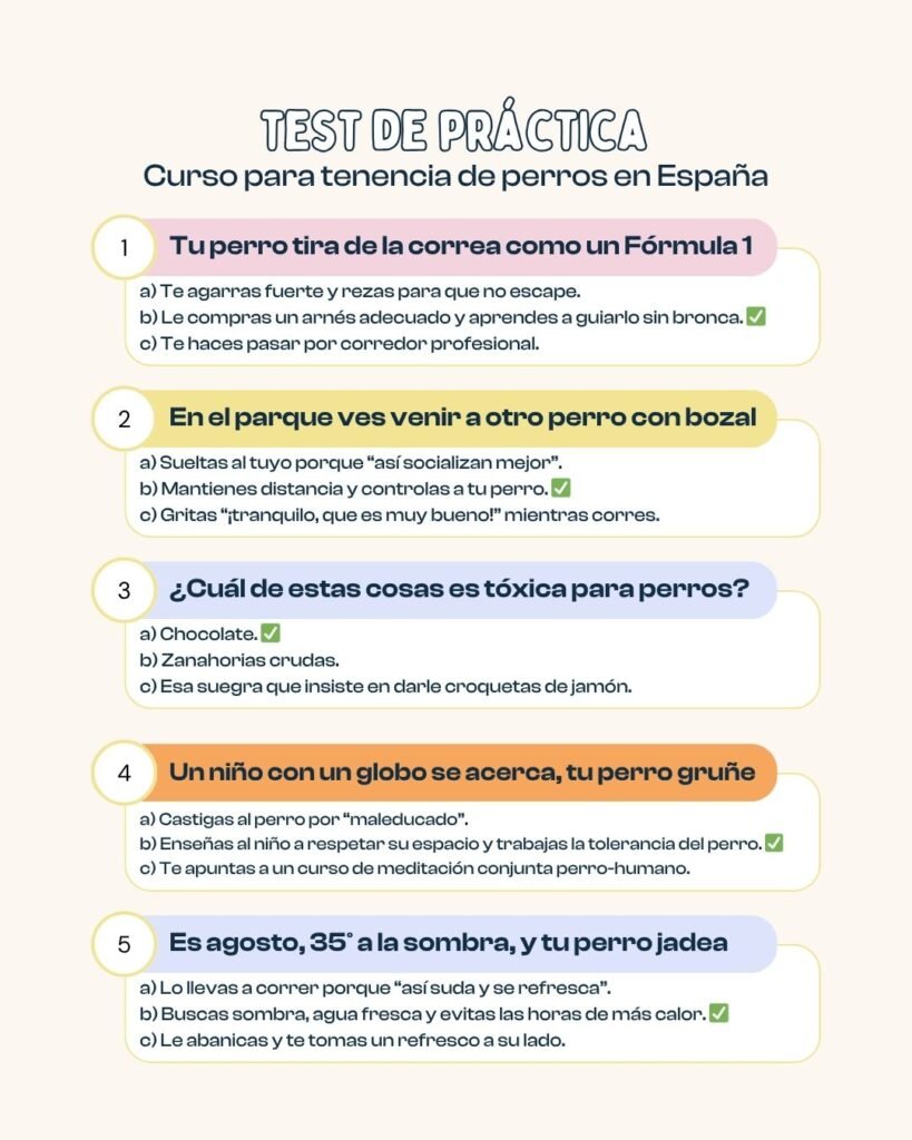 Mini test de examen perruno con respuestas correctas