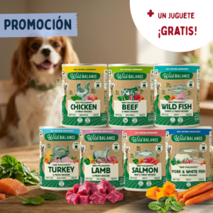Pack “Instinto Salvaje” (7 latas filosofía BARF) + ¡juguete gratis!