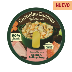 Cazuela casera de Salmón, Pollo y Pera para perros 280g 🐶
