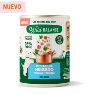 Lata de Estofado de Mercado con Pavo y Ternera para Perros 400gr