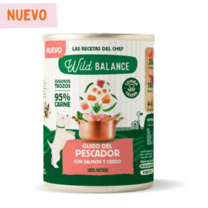 Lata Guiso del Pescador con Salmón y Cerdo para perros 400g