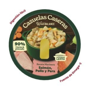 Cazuela casera de Salmón, Pollo y Pera para perros 280g