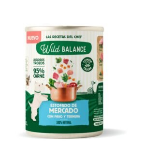 Lata de Estofado de Mercado con Pavo y Ternera para Perros 400gr