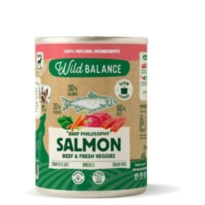 Lata de Salmón y Ternera para perros 400g
