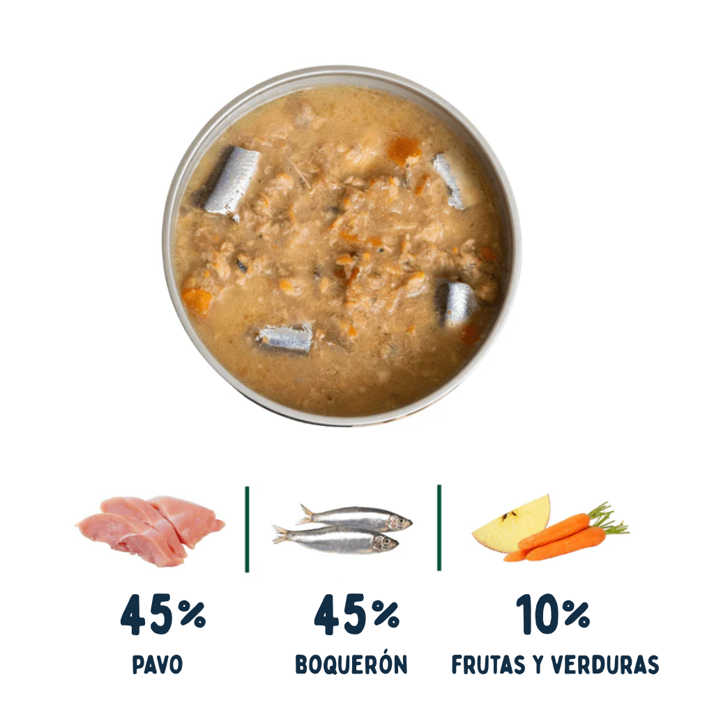 Cazuela casera de Boquerón, Pavo y Manzana para perros 280g - Imagen 4