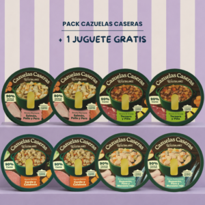 Pack “Cazuelas caseras” (8 cazuelas) + ¡juguete gratis!